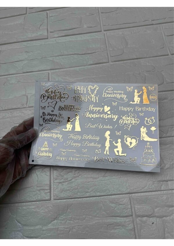 EMBOSSED STICKER MR08