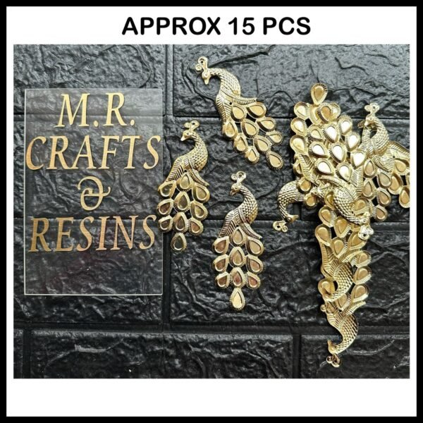 METAL PEACOCK LEAF CHARMS (L) - LF05