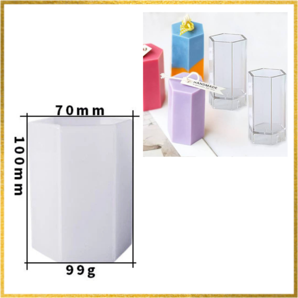 HEXAGON PILLAR CANDLE MOULD