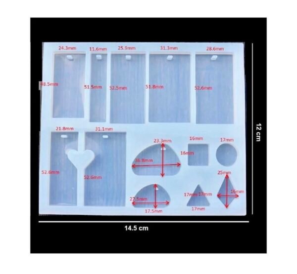 KEYCHAIN MOULD 12 IN 1