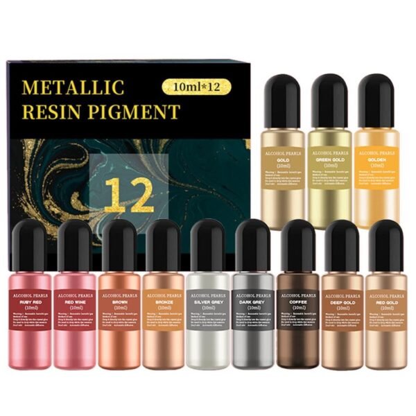 12 PC SET OF METALLIC PIGMENTS