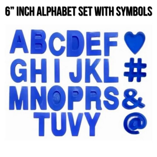 6 INCH ALPHABET MOULD SET
