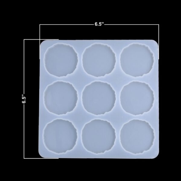 9 Cavity 2" Agate ROUND Mould