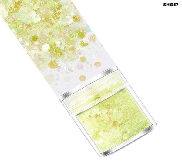 COLORFUL YELLOW GLITTER CHUNKS