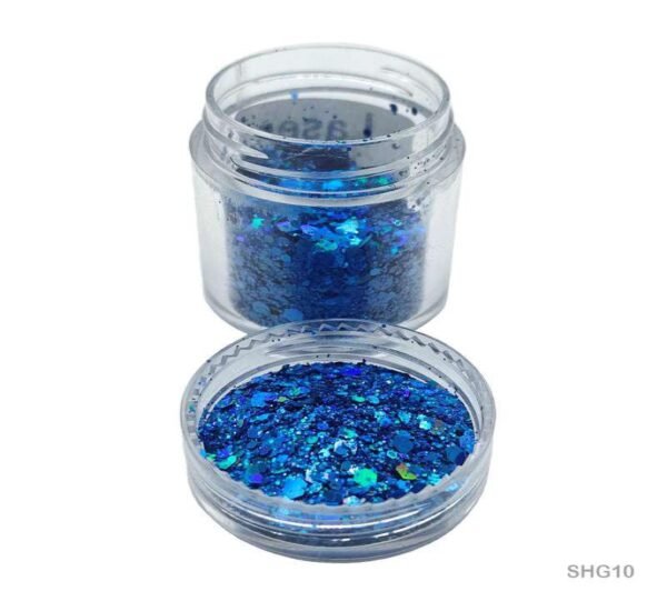 LASER BLUE GLITTER CHUNKS