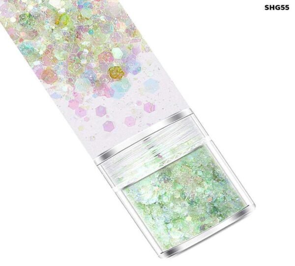 COLORFUL GREEN GLITTER CHUNKS