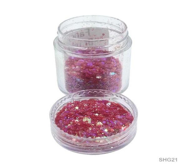 FANCY BRIGHT RED GLITTER CHUNKS