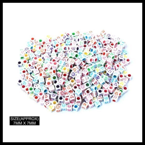 MULTI SQUARE EMOJI BEADS