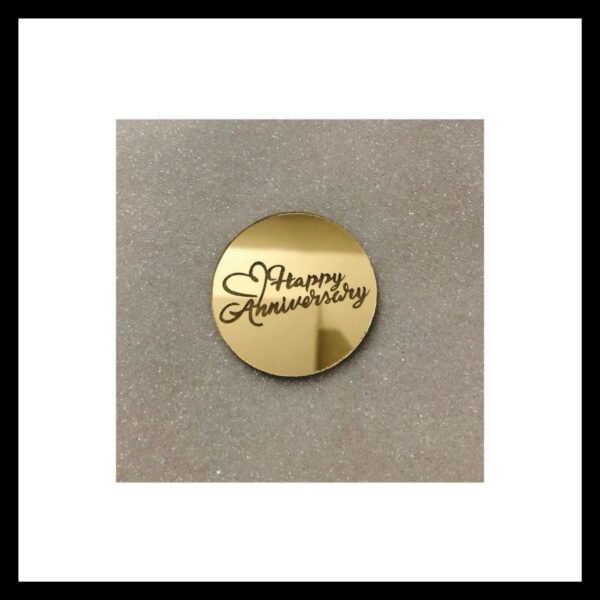 6PC PACK HAPPY ANNI ACRYLIC GOLD