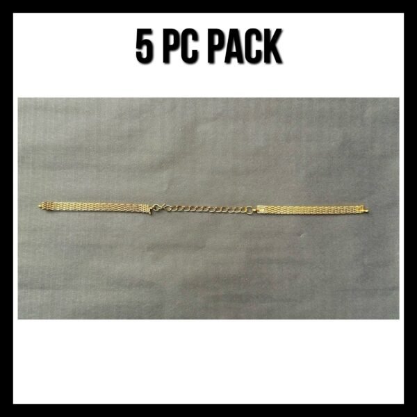 5 PC PACK GOLD BRACELET CHAIN