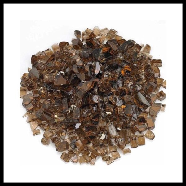 BROWN REFLECTIVE FIREPIT GLASS STONES