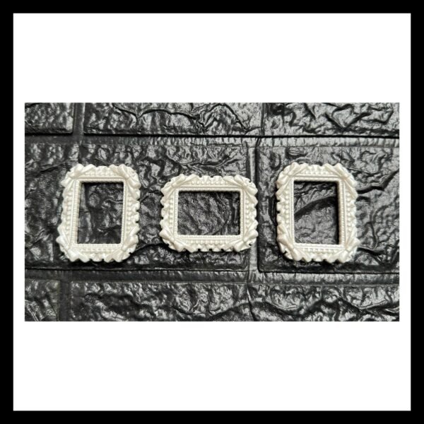 RESIN FRAME MARBLE WHITE RECTANGLE