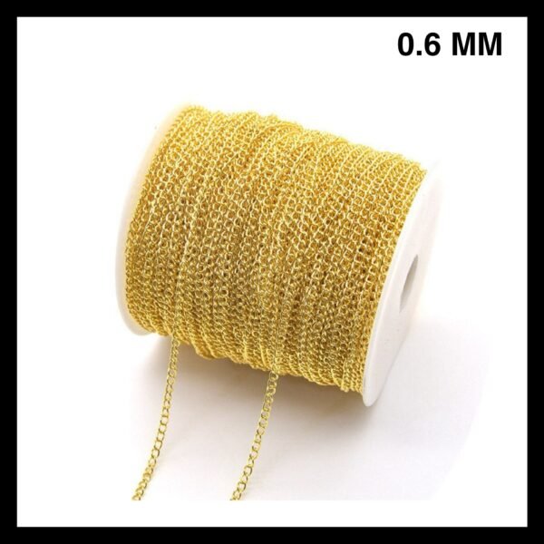 0.6MM GOLDEN CHAIN ROLL 50 METRES