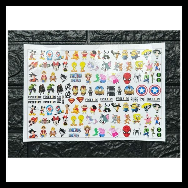 CARTOON RAKHI STICKER MULTI COLOUR (A5 SIZE)