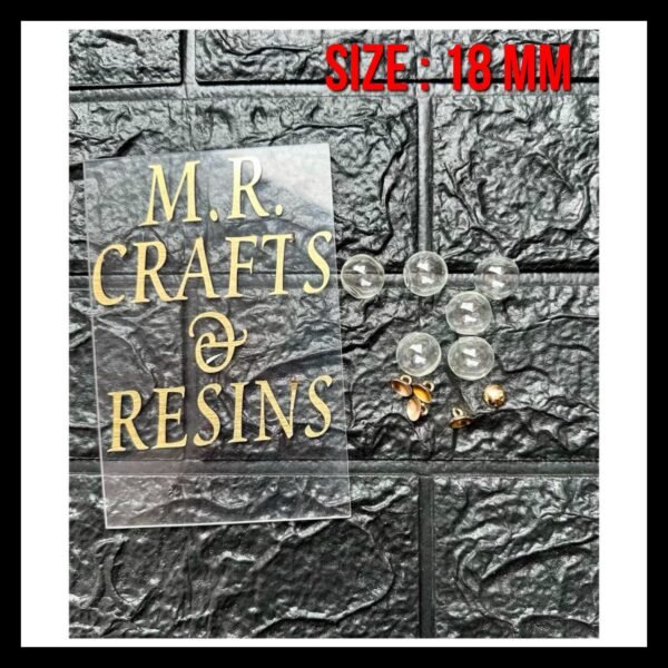 GLASS ROUND BOTTLES (10 PC PACK - 18MM)