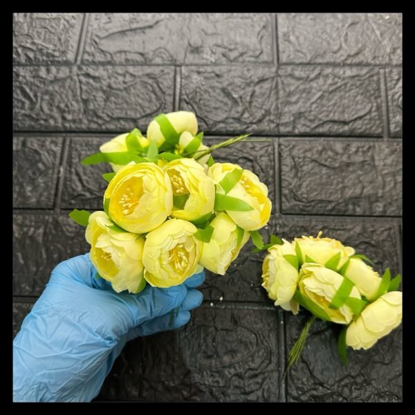 YELLOW PEONY FLOWER BUNCH BIG SIZE