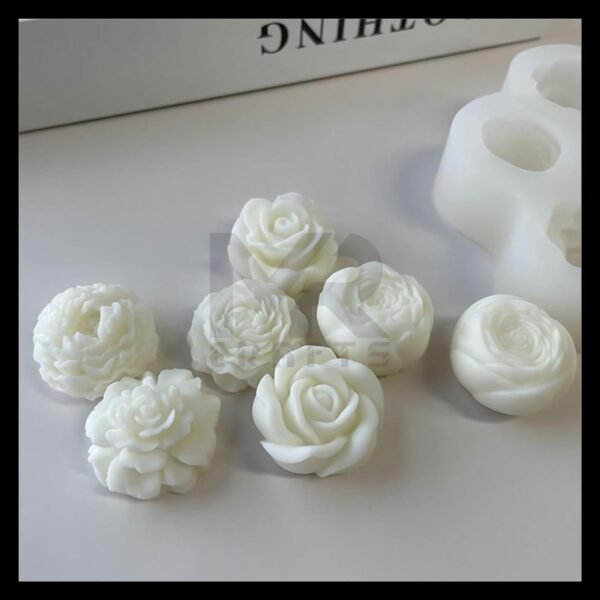 7 CAVITY FLOWER DECOR CANDLE MOULD
