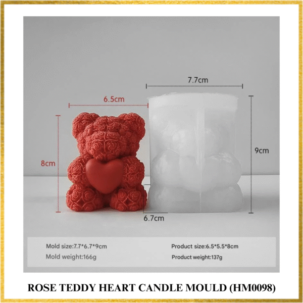 TEDDY HEART ROSE (HM0098)