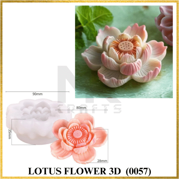 LOTUS FLOWER 3D MOULD (HM0057)