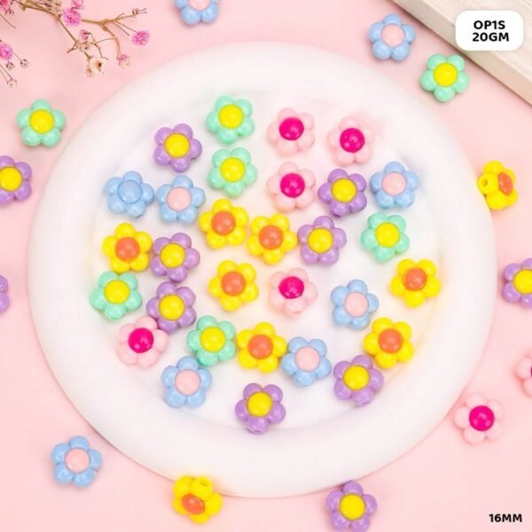 DAISY SUNFLOWER PLASTIC BEADS