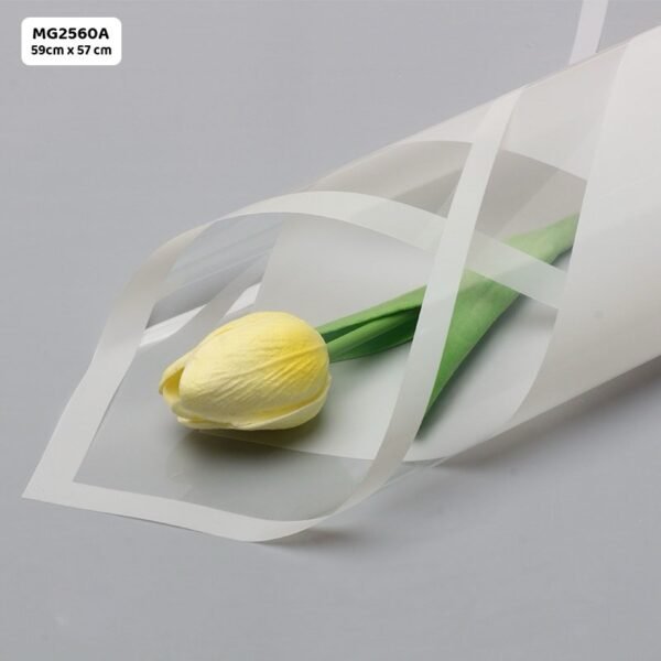 2 LINED TRANSPARENT BOUQUET WRAPPING SHEETS AVAILABLE