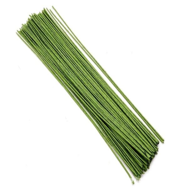 2.1mm Thick Paper Coated Light Green Stem Wire 100Gram