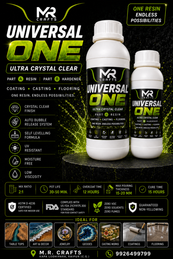 UNIVERSAL ONE 2:1 ULTRA CRYSTAL CLEAR RESIN