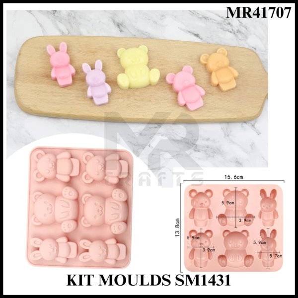 MULTI TEDDY MOULD KIT MOULD SM1431